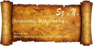 Szentesi Nikoletta névjegykártya